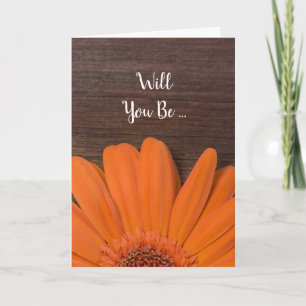 Rustige Oranje Daisy zal je mijn Bridesmaid zijn