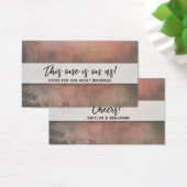 Rustige Oranje Drink Tickets met modern handschrif Visitekaartje (Bureau)