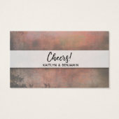 Rustige Oranje Drink Tickets met modern handschrif Visitekaartje (Achterkant)