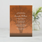 Rustige Oranje eikenboom Vrijgezellenfeest Kaart (Staand voorkant)