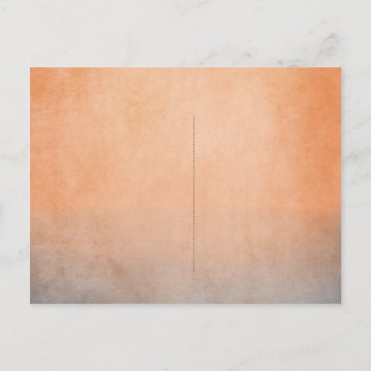 Rustige Oranje en grijze Bohemen sparen de datum Aankondigingskaart (Achterkant)