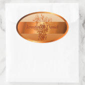 Rustige Oranje Etiketten voor aangepaste wijn trek (Tas)