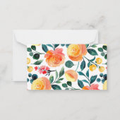 Rustige Oranje Floral - Aangepaste naam Cadeaubehu Notitiekaartje (Achterkant)