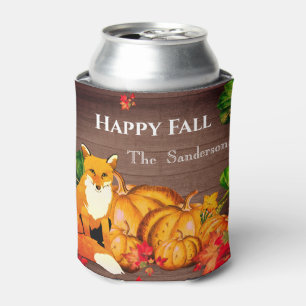 Rustige Oranje Fox Pumpkin-Herfst — Autumn Leaves Blikjeskoeler