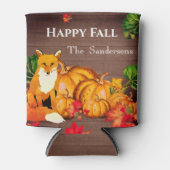 Rustige Oranje Fox Pumpkin-Herfst — Autumn Leaves Blikjeskoeler (Voorkant)