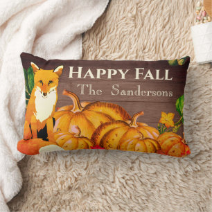 Rustige Oranje  Fox Pumpkin-Herfst — Autumn Leaves Kussen