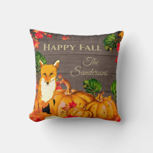 Rustige Oranje  Fox Pumpkin-Herfst — Autumn Leaves Kussen