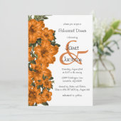 Rustige Oranje galgen - repetitief diner Kaart (Staand voorkant)