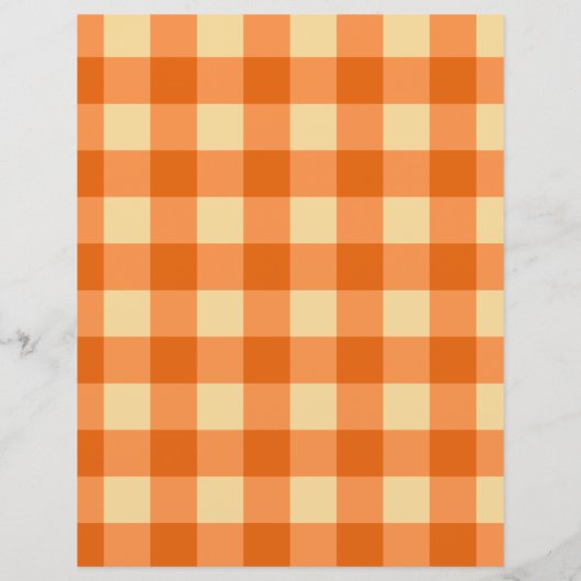 Rustige oranje gingham recept organisator (Achterkant)