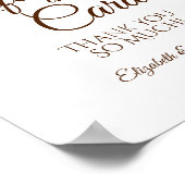 Rustige Oranje Herfst Rozen Gifts & Kaart Wedding Poster (Hoek)