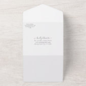 Rustige Oranje koraal en rode mannetjes All In One Uitnodiging (Buitenkant)