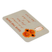 Rustige Oranje Mason Jar sparen de Datum Magnet Magneet (Rechterzijde)
