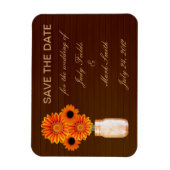 Rustige Oranje Mason Jar sparen de Datum Magnet Magneet (Verticaal)