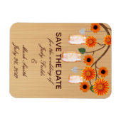 Rustige Oranje Mason Jars sparen de datum Magnet Magneet (Horizontaal)