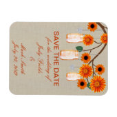 Rustige Oranje Mason Jars sparen de datum Magnet Magneet (Horizontaal)