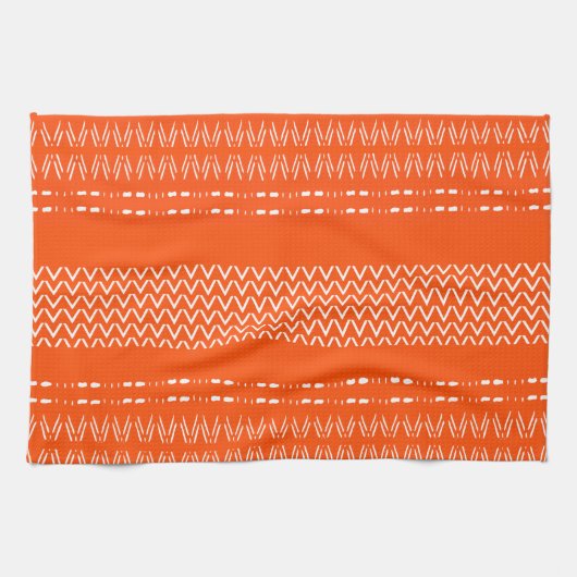 Rustige Oranje moderne keukenhanddoek (Horizontaal)