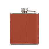 Rustige Oranje monogram Bridesmaid Hip Flask Heupfles (Achterkant)