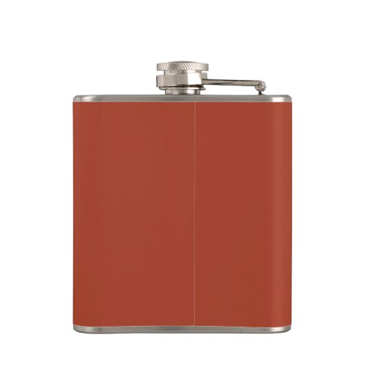 Rustige Oranje monogram Bridesmaid Hip Flask Heupfles (Achterkant)