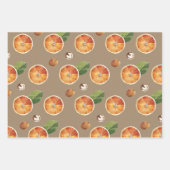 Rustige Oranje plakken Anise Star Cinnamon Sticks Inpakpapier Vel (Voorkant 2)