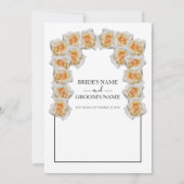 Rustige Oranje Rozen die de datum opslaan Save The Date (Achterkant)