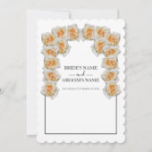 Rustige Oranje Rozen huwelijksuitnodigingen Kaart (Achterkant)