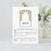 Rustige Oranje Rozen RSVP-Kaarten RSVP Kaartje (Staand voorkant)
