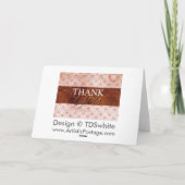 Rustige Oranje Rust Herfst Bedankt voor je kaarten (Achterkant)