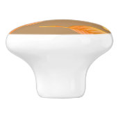 Rustige Oranje valkleppen Keramische Knop (Zijkant)