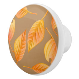 Rustige Oranje valkleppen Keramische Knop