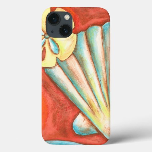 Rustige Oranje zeeschelpen Case-Mate iPhone Case (Achterkant)