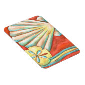 Rustige Oranje zeeschelpen Magneet (Rechterzijde)