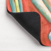 Rustige Oranje zeeschelpen Muismat (Hoek)