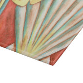 Rustige Oranje zeeschelpen Snijplank (Hoek)