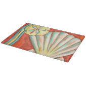 Rustige Oranje zeeschelpen Snijplank (Hoek)