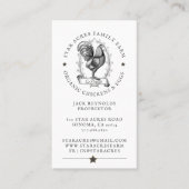 Rustige organische kippenhouderij, vers biologisch visitekaartje (Voorkant)