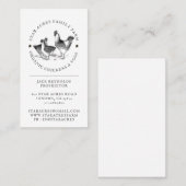 Rustige organische kippenverse organische eieren visitekaartje (Voorkant / Achterkant)