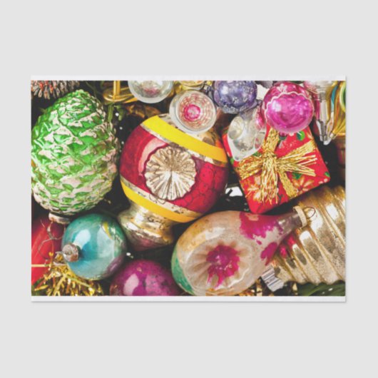 Rustige Ornamenten voor Kerstmis met ouderdom Tissuepapier (Voorkant)