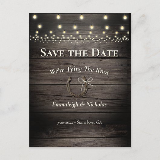 Rustige oude Barn Wood sparen de Datum Briefkaart (Voorkant)