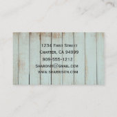 Rustige, oude groene barnboard visitekaartje (Achterkant)