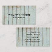 Rustige, oude groene barnboard visitekaartje (Voorkant / Achterkant)