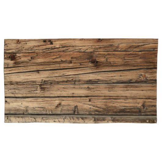 Rustige oude houten wagon kussensloop (Voorkant-Links)