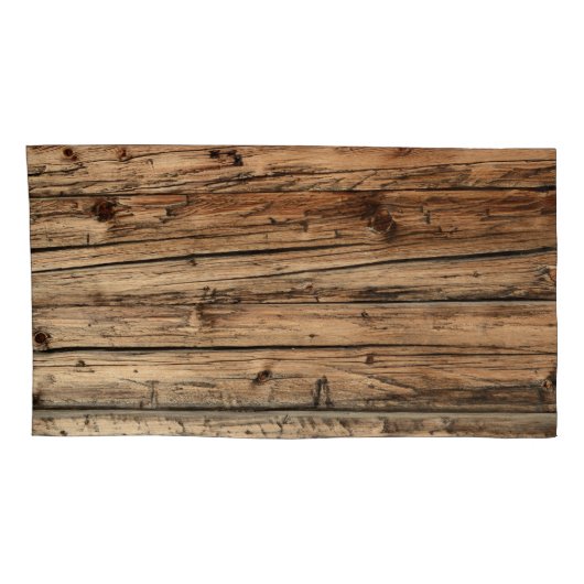 Rustige oude houten wagon kussensloop (Achterkant-Rechts)