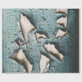 Rustige, oude, lichtblauwe, groene peling cadeaupapier (Vlak)