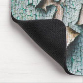 Rustige, oude, lichtblauwe, groene peling muismat (Hoek)