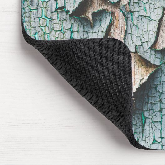 Rustige, oude, lichtblauwe, groene peling muismat (Hoek)