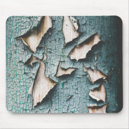 Rustige, oude, lichtblauwe, groene peling muismat