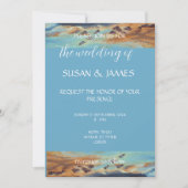 Rustige oude roeiboot op stiits Uitnodiging (Voorkant)