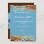 Rustige oude roeiboot op stiits Uitnodiging (Voorkant / Achterkant)