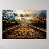 Rustige oude treinen poster (Voorkant)