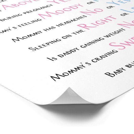 Rustige Oude vrouwen Tales Baby shower Poster (Hoek)